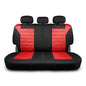 FH Group Automotive Car Seat Covers Rear Set Premium 3D Air Mesh Seat Covers, Airbag Compatible and Split Bench Cover Universal Fit Interior Accessories for Cars Trucks and SUVs - Red