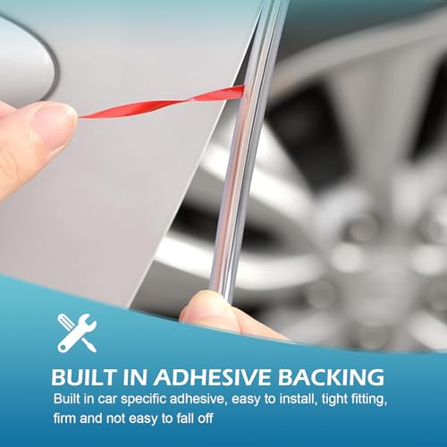 Car Door Edge Guards, 16ft Rubber Seal Car Door U-Shape Edge Protective Trim, Universal for Most Cars (Transparent) - color: Transparent