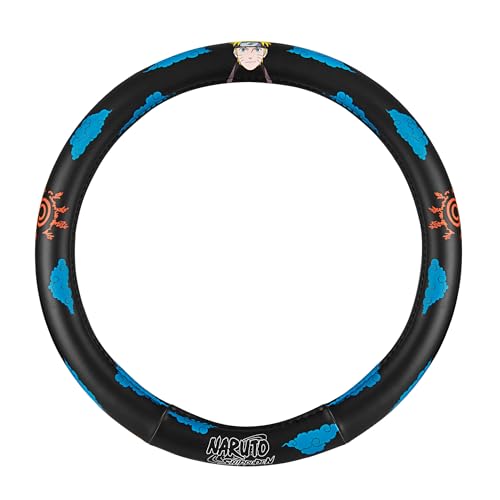Naruto Shippuden Car Steering Wheel Cover, 15 Inch Anime Steering Wheel Cover, Cushioned Soft Comfortable Cover Anime Car Accessories for Men Women, Kumogakure - color: Naruto Kumogakure
