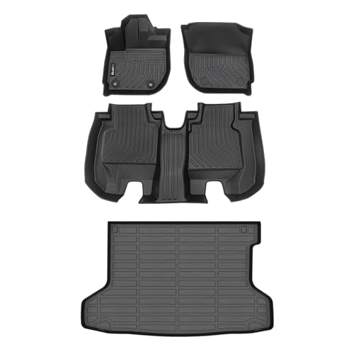 All Weather Car Floor Mats & Cargo Liner for Honda HR-V 2016-2022 (AWD Models) Custom Fit Full Set Accessories - Black - style: 3) For HR-V AWD 2016-2022 Set