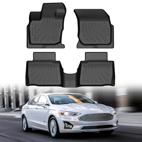 Cartist Floor Mats for Ford Fusion & Lincoln MKZ 2017-2020, All Weather Floor Mats for Fusion Accessories, Heavy Duty Car Mats, Car Accessories - size: 2)Ford Fusion & MKZ 17-20 Floor Mat