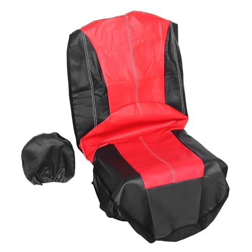 UPKOCH Waterproof Car Seat Cover Set with Breathable Fabric, Non-Slip Front and Rear Seat Protectors for SUV and Truck Interior, Crimson and Ebony Cushion and Pillow Included