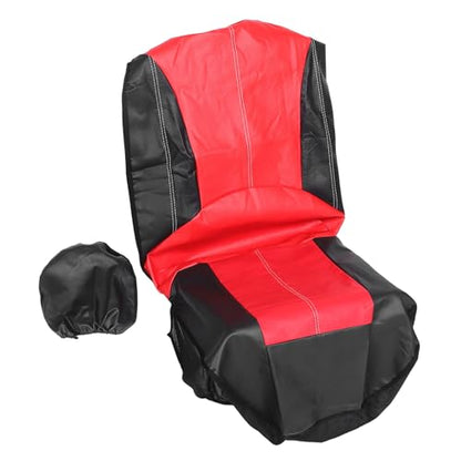 UPKOCH Waterproof Car Seat Cover Set with Breathable Fabric, Non-Slip Front and Rear Seat Protectors for SUV and Truck Interior, Crimson and Ebony Cushion and Pillow Included