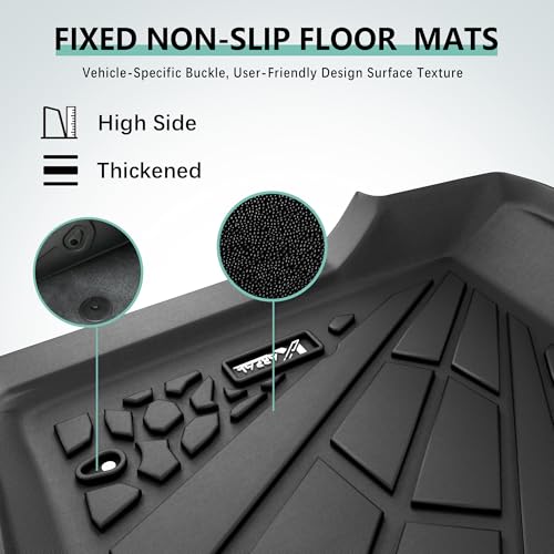 KARPAL Floor Mats for 1999-2007 Chevy Silverado/GMC Sierra 1500/2500/3500 Crew Cab / 2000-2006 Chevy Suburban/Cadillac Escalade/GMC Yukon XL, All-Weather TPE Custom Fit Floor Liners Car Accessories - style: 1999-2007 | For Chevy Silverado Crew Cab| 1st &