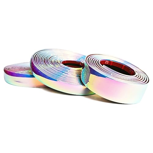 Iridescent Color Car Motor Bike Self-Adhesive Exterior and Interior Molding Trim Universal Dashboard Bumper Window Door Body Side Decorative Strip Scratch-Proof (Width: 1/4 inch (6mm), 25Ft) - size: 25Ft, style: Width: 1/4 inch (6mm)