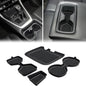 Auovo 3D Cup Holder Insert Liners Compatible with Toyota RAV4 Accessories 2025 2024 2023 2022 2021 2020 2019 Car Custom Cup Holder Mats Pads 4-pc Set (Gray Trim) - color: Gray, size: 4PCS