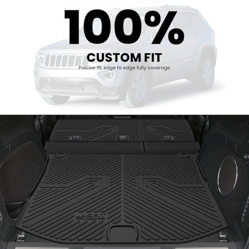 LASFIT Cargo Mat for Jeep Grand Cherokee 2011-2021 Accessories Rear Backrest Mat Trunk Seatback All Weather TPE Custom Fit Cargo Liners Black - style: Grand Cherokee 2011-2021 Cargo Mat
