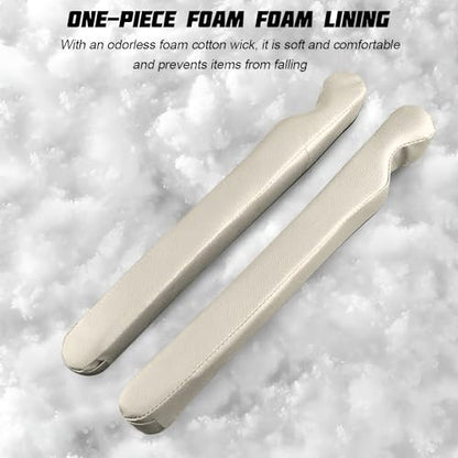 Mandark Car Seat Gap Filler, 2PCS Leather Vehicle Gap Stopper to Fill Between Seat and Console, Automotive Crevice Plug Blocker Accessories from Dropping, Universal for SUV, Sedan, Truck (White) - color: White