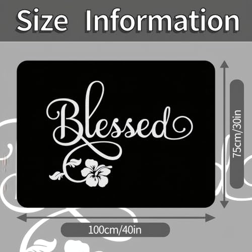 Universal Car Trunk Mat 29" x 39", Alphabet Flowers All Weather Trunk Protection Cargo Liner, Durable Cargo Mat Rear Trunk Liner,Stylish Vehicle Interior Accessories Suitable for Most Car Models - color: Alphabet Flowers