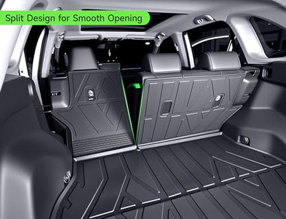Cargo Trunk Mat with Backrest Mats for Toyota RAV4 2019-2025 (Include Hybrid),All Weather Protection TPE Heavy Duty Cargo Liner RAV4 Accessories,Black - size: Toyota RAV4 2019-2025