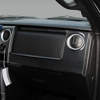 Car Passenger Dashboard Panel Strip Sticker Carbon Fiber Decal Interior Trim Cover for Ford F150 2009 2010 2011 2012 2013 2014 Accessories
