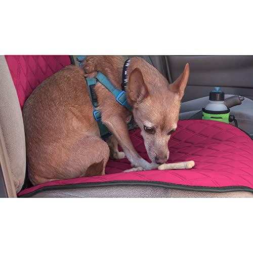 FH Group Car Seat Cushion – Neosupreme Single Front Seat Cover with Front Pockets, Airbag Compatible, Universal Fit Car Seat Cushion for Driver or Passenger Seat, SUV, Truck, Sedan & Van – Pink - color: Pink, style: Front