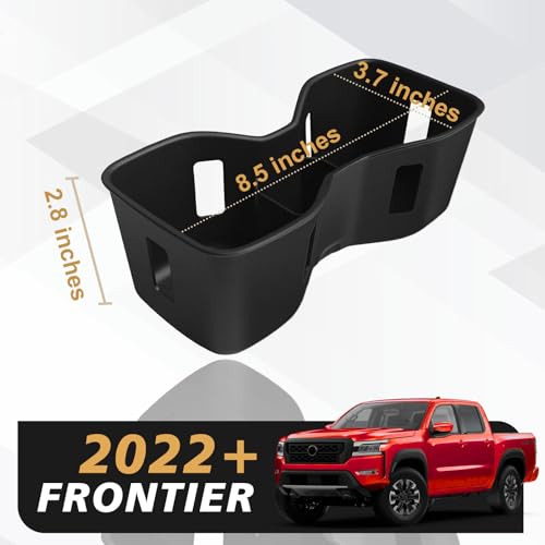 Center Console Cup Holder Inserts Compatible with 2022-2025 2026 Nissan Frontier Accessories Middle Console Armrest Front Drink Stopper Non-Slip Organizer Drink Cup Holder Organizer