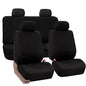 FH Group Car Seat Covers Full Set Cloth - Universal Fit Automotive Seat Covers, Low Back Front Seat Covers, Solid Back Seat Cover, Washable Car Seat Cover For SUV, Sedan And Van Black - color: Black, style: Seat Cover Full Set