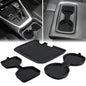 Auovo 3D Cup Holder Insert Liners Compatible with Toyota RAV4 Accessories 2025 2024 2023 2022 2021 2020 2019 Car Custom Cup Holder Mats Pads 3-pc Set (Black Trim) - color: Black, size: 3PCS