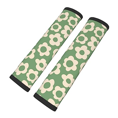 Stylish Vintage Groovy Flowers Seat Belt Covers Soft Comfortable Shoulder Strap Pads for Adults Universal Car Accessories - Pack of 2 - color: Vintage Groovy Flowers4