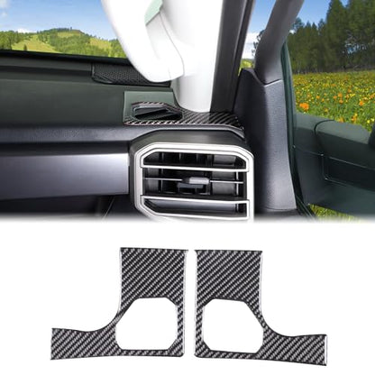 Car Dashboard Side Air Outlet Panel Trim Sticker Fit Toyot@a Tundra/Sequoia 2022-2024 Car Center Console Dashboard Side Air Vent Outlet Air-Conditioner Wind Frame Cover Protection Sticker Accessories - size: Dashboard Side Air Outlet Panel Trim Sticker