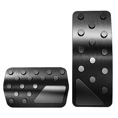 Aluminum Alloy Pedal Cover for Jeep Grand Cherokee 2011-2024 2025 Dodge Durango 2011-2024 2025 No Drilling Aluminum Brake and Accelerator Pedal Covers 2PCS(Black) - color: Black