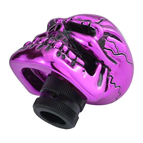 Skull Head Gear Stick Shift Shifter Knob Lever Cover Fit Most Manual Transmission Vehicles, Purple - color: Purple