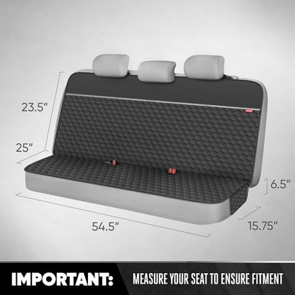 Motor Trend Dog Car Seat Cover for Back Seat - Waterproof Non-Slip Scratch-Resistant Back Seat Pet Cover for Dogs - Universal Fit Dog Accessories for Cars, Trucks, SUV, & Vans - Black - style: Rear Bench Cover