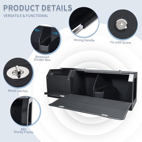 Car Trunk Organizer, Collapsible Leather Car Trunk Storage Organizer with Lid and Sturdy Handle Car Organizer and Storage for SUV, Truck, Sedan (Black, 41 x 11.4 x 12.2in) - size: 41" x 11.4" x 12.2"