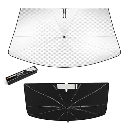Windshield Sun Shade Umbrella for Toyota 4Runner 2010-2026, Upgraded Bendable Handle for Dashboard Protection, 10-Rib Ice Crystal Coating Sunshade for UV & Heat Block Accessories - size: For Toyota 4Runner 2010-2025-ICY