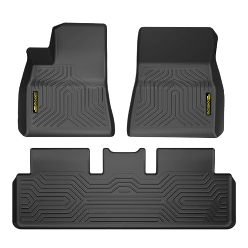 PIT66 Floor Mats Cargo Liners Compatible with Tesla Model 3 2017-2023 Sept Old Style, NOT Fit 2023.Oct-2026 new Model (Heavy Duty) TPE 3-Piece Premium, All Weather Floor Liners Black - size: Fit Tesla Model 3 2017-2023 | 3PCS
