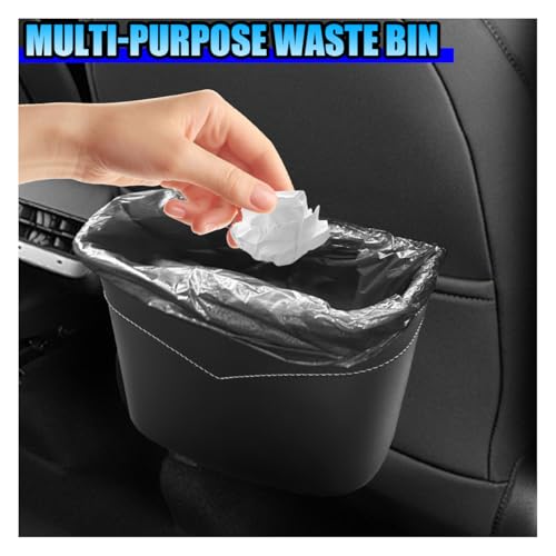 Mini Car Trash Can - Leak-Proof Hanging Car Garbage Can Auto Trash Bag Organizer - Small Garbage Bin Container Vehicle Door Front Back Seat Storage Accessories for Cars Home Office (Clip-on) - size: Clip-on