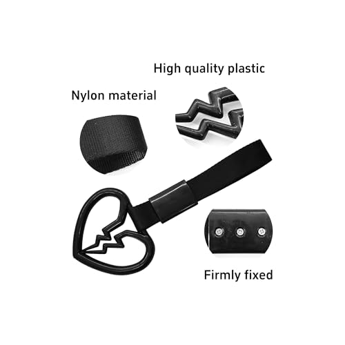 pson Broken Heart Car Handle Strap - color: Black
