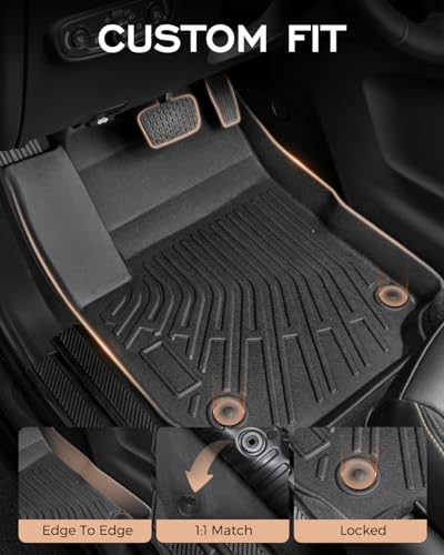 for Chevy Equinox for GMC Terrain Floor Mats & Cargo Liners 2018-2024,All Weather Floor Mats for Chevy Equinox Trunk Mats Rear Backrest Mats Accessories 2024 2023 2022 2021 2020 2019 2018 (6PCS)