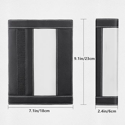SEG Direct Black and White Seat Belt Pads Pack of 2 - color: White