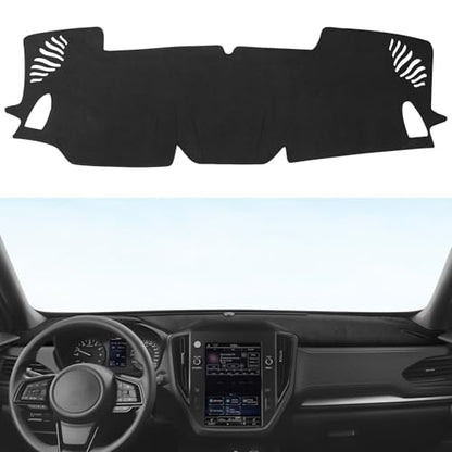 Dashboard Cover Mat for Subaru 2025 2026 Forester Accessories Black Flannel Material Anti-Slip Dash Cover Mat Sunshade Glare UV Rays Protector - size: for Subaru 2025-2026 Forester