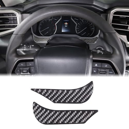 Aunginsy Car Center Control Dashboard Decorative Stickers Compatible with Toyota Tundra/Sequoia 2022-2024 Real Carbon Fiber Center Console Dashboard Panel Protection Cover Trim Stickers Accessories - size: Dashboard Trim Sticker