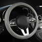 38cm Car Steering Wheel Cover, Universal 15 inch, Microfiber Breathable Ice Silk, Anti-Slip, Odorless, Easy to Install - color: GRAY