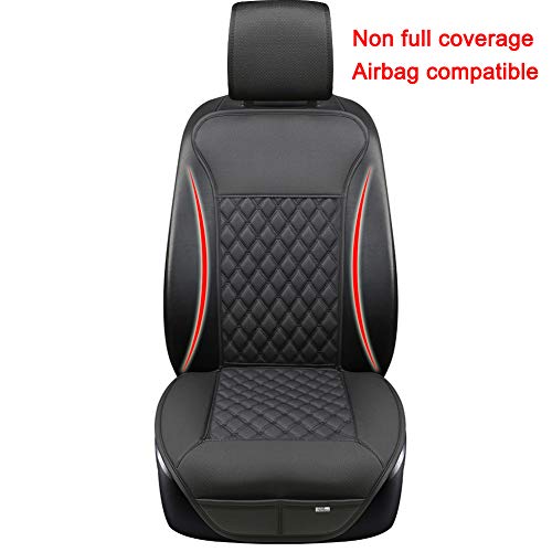 Black Panther Car Seat Cover, Luxury Car Protector, Universal Anti-Slip Driver Seat Cover with Partial Backrest Coverage (Middle Part Only) (1 Piece, Black) - color: 1Piece-Black