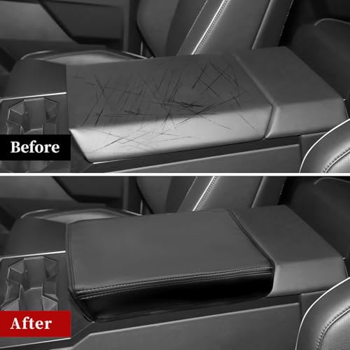 Compatible with Tesla Armrest Center Console Cover Protector,Leather Anti-Scratch for Cybertruck 2024-2026,Armrest Cushion, Console Protector