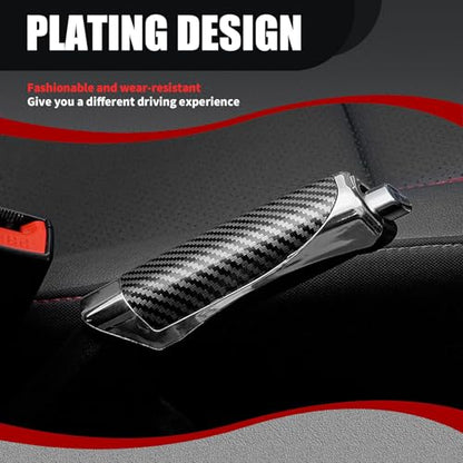 Pack-1 Car Handbrake Cover, Anti-scratch ABS Decorative Protective Case, Automobile Interior Supplies, Universal for Most Cars, SUVs and Vans (Carbon Fiber Black), LEESST301CB-1PC