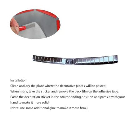 Rear Trunk Door Sill Guard Cover Trim fit for Toyota Grand Highlander 2024 2025 Rear Bumper Protector Guard Scuff Plate Stainless Steels Black - color: Black