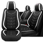 Car Seat Cover for KIA Soul 2010-2025, Driver's Seat Covers,Non-Slip Waterproof seat Cover,Wear-Resistant Nappa Leather car seat Covers. (Standard 2 Seats/Black White) - color: Black White, size: Standard 2 Seats