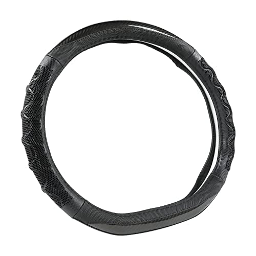 GIANT PANDA Steering Wheel Cover for Nissan Altima Rogue - Car Steering Wheel Cover for Nissan D Shape(Black-D-Shaped) - color: Black