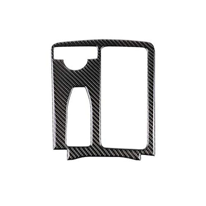for Mercedes-Benz C E Class W204 W212 C180 C200 E260 E300 Real Soft Carbon Fiber Gear Shift Panel Cover Center Console Trim Frame Sticker Car Interior Accessories - color: Cup Holder A