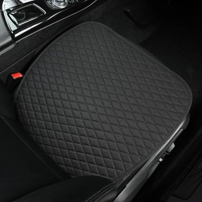 West Llama Linen Car Seat Covers,Bottom Seat Covers for Cars Include 1 Piece Front Driver Seat Pad Mat Universal Fits 90% Vehicles,SUVs,Cars,Sedans(1Piece-Black) - color: A-Black, size: 1 Front Bottom Seat Covers