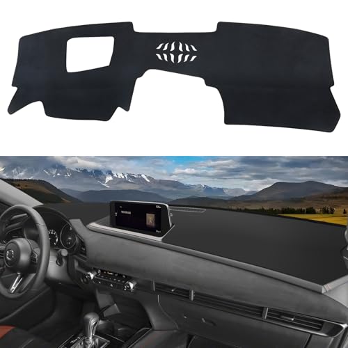 Dashboard Cover Mat for Mazda 2020-2025 2026 CX-30 CX30 Accessories (with HUD) Black Flannel Material Anti-Slip Dash Cover Mat Sunshade Glare UV Rays Protector - size: for Mazda 2020-2026 CX-30 (with HUD)