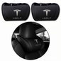 Car Headrest Neck Pillow Support Ergonomic, with Valve Stem Covers Accessory for Driving Seat Fatigue Relief Compatible with Model S X 3 Y & Cybertruck - 2 Pieces - color: A. Black Ver. 4