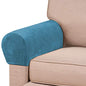 2 Pack Thick Velvet Stretch Armrest Covers for Chairs and Sofas, Non Slip, Blue - color: Blue