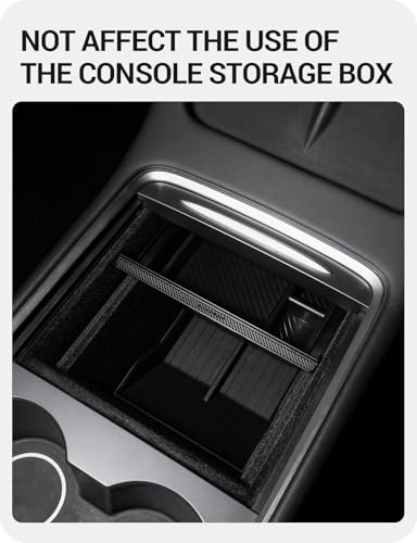 BASENOR Lower Center Console Organizer Tray for Model Y Model 3 (Proprietary Design) Bottom Storage Box Fit 2021-2024 Model Y 2021-2023 Model 3 - size: 2PCS For Tesla Model 3/Y (2021-2024)