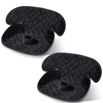 2 Pack Waterproof Piddle Pads, Potty Training Car Seat Protector & Reusable Liner – Non-Slip, Leak-Proof Cover for Car Seats, Strollers, High Chairs, Machine Washable (Black)