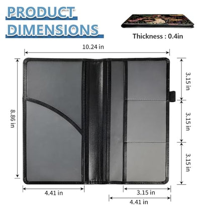 Car Registration and Insurance Holder for Women Men,Automobile License Document Card Holders Vehicle Glove Box Organizer Leather Accessories Driver Essential,Mushroom Moon Flower and Fairy - color: Mushroom Moon Flower and Fairy