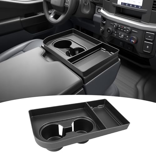 Jump Seat Cup Holder Organizer for 2021-2025 Ford F150 & 2023-2026 Ford F250 F350 F450 F550 F600 Super Duty Center Console Cup Holder Insert Cupholder Coaster Liner Accessories(Jump Seat Only) - color: For 21-25 F150 & 23+ F250-F600(Jump Seat)