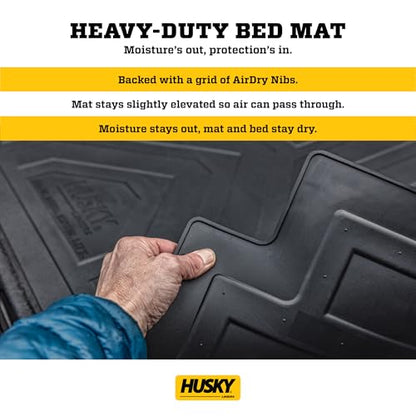 Husky Liners Custom Bed Liner | Fits 2015-2026 Ford F-150, 2022-2026 F-150 Lightning, 5'7" Bed (Will NOT fit w/Drop-in Bed Liners) | Bed Liner, 1-pc Black - 16008